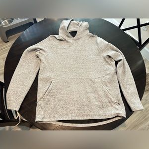 Lululemon Heathered Melody Light Grey At Ease Hoodie - Large